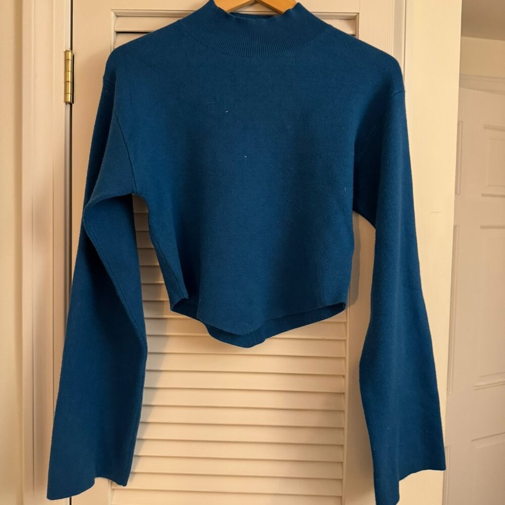 Cropped Blue Sweater, Size M